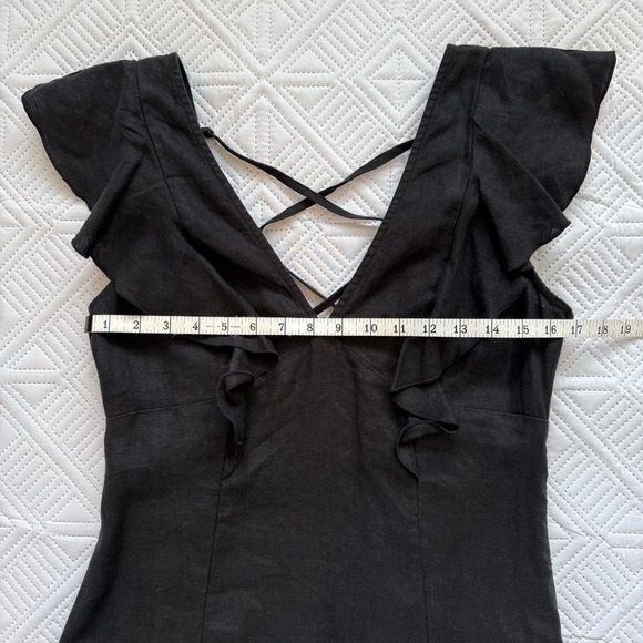 Rails Constance Linen Midi Dress Size Medium In Black - Picture 12 of 15